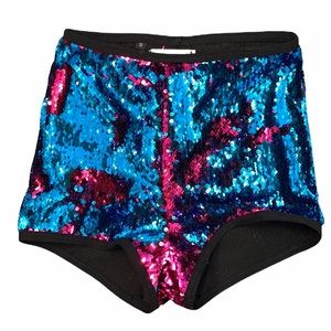 NWOT Booty Shorts Reversible Sequins Handmade